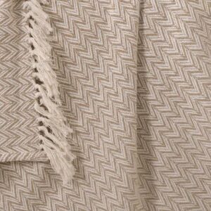 Herringbone patterned Cotton Woven Throw