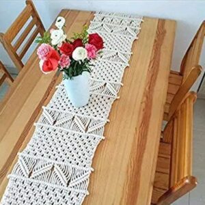 Home table runner | Macrame Table Runner Handwoven Boho Table Runners . Ideal Table runner (14X64)