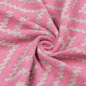 Stitch weave 100% Cotton Pink Throw Blanket for Couch | Soft | Plush | Warm and Cozy Throw Blanket, Single Layer, Perfect for Bed Couch and Sofa Chair (Pink, 50 x 60 Inches)
