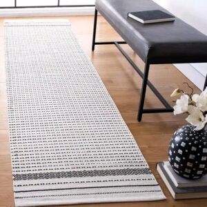LAUGING BUDDHA Handwoven Reversible Cotton Carpet Mats | Floor Covering Carpet Runner | Runner Carpets for Bedroom Living Room Kitchen, (2 X 5 White)