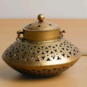 Cast Iron Dhoop Degchi Candle stand