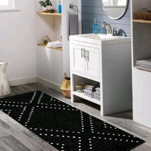 THE FIRST HOME DECOR handmade carpet runner 2x5 feet new launched black