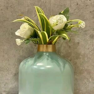 Urban Born Metal Flower vase for Home Decor and Living Room Vintage Decor Antique Decor for Home décor (18x18x18 cm)